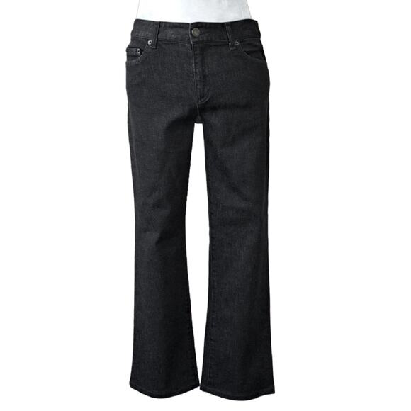 THEORY Black Bootcut Jeans Size 6 Ankle Crop Lot to Mid Rise - Picture 1 of 9